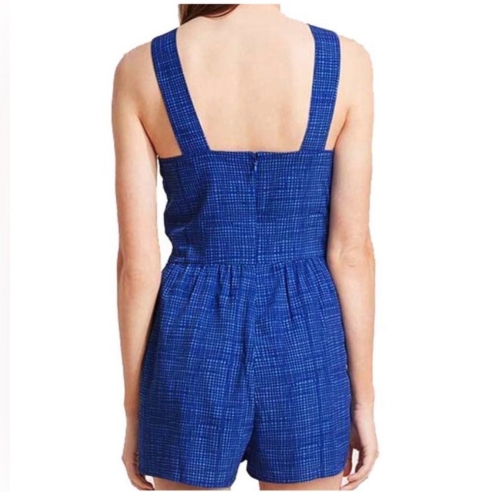 NWT Vineyard Vines tide blue basketweave halter jumpsuit sz 14 - Picture 2 of 7